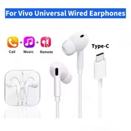 Original Vivo In-Ear Earphones Type-C Wire HiFi Sound Headset Earbuds With Mic For Vivo Y03 Y17s Y18