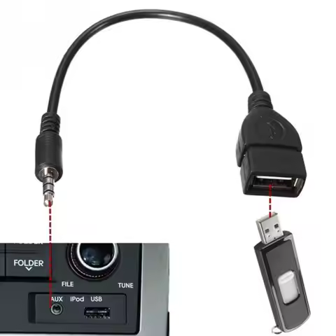 3.5mm Car AUX Converter Adapter Cable for Volvo Xc60 S60 s40 S80 V40 V60 v70 v50 850 c30 XC90 s90 v9