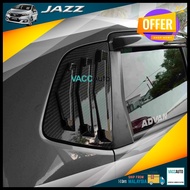 Honda Jazz Fit GK GK5 T5A 3rd Rear Door Windows Triangle Cover Carbon 2014 - 2024 Jazz GK Vacc Auto Car Accessories