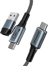 USB C to C Data Cable, 240W Fast Charging Cable 3.3ft, Support 10Gbps Transmission, 4K@60Hz, 2 in 1 