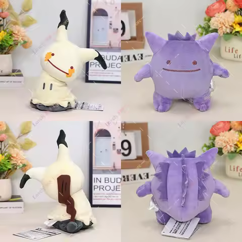 Pokemon Plush Ditto Cos Mimikyu Soft Stuffed Animal Peluche Toys Cute Plushie Omanyte Dragonite Lapr