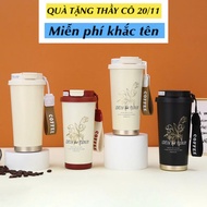 High-quality thermos cup with luxurious lily print - exquisite design, retains heat for 6–12 hours. 