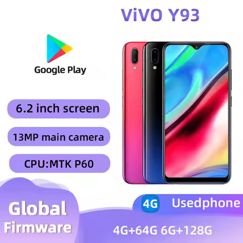 VIVO Y93 4g 256GB ROM 6.2 Inch Smartphone All Colours in Good Condition Original Android Used Phone