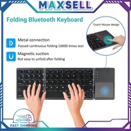 Foldable Bluetooth Keyboard B033 QWERTY Touchpad USB Charging Wireless Portable Phone Tablet