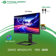 TITAN ARMY 25” QD-MiniLED FAST IPS QHD 250Hz OC 1ms 99%DCI-P3 HDR1000 Gaming Monitor (P245MS)