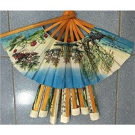 Handmade goods Foldable paper fans - High quality handmade white paper fans - convenient to fold for