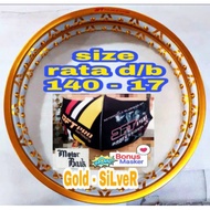 Dft Pro Vilen Gold rims with silver trim. Pair of aka 2 pieces. Original 140 ring 17 vline batik Tha