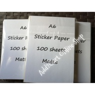A6 Waybill Sticker Matte 100 Sheets