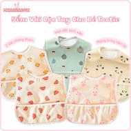 Tootie Waterproof Fabric Bibs for Baby Weaning, Waterproof Fabric Bibs with Convenient Trough to Hel