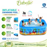 Inflatable Swimming Pool 3 Rings Kolam Renang Budak Kolam Mandi budak Baby non-slip buttom pool Todd