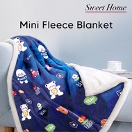 [SG Seller]Mini Fleece Blanket Kid Adult Office AirCond Bed Room Soft Comforter 100*140cm