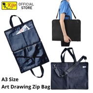 KIJO A3 Art Drawing Zip Bag  Art Portfolio - BG6001