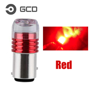 GCD ไฟเบรกท้ายรถไฟกระพริบ LED ไฟเตือนรถจักรยานยนต์หลอดไฟสีแดงเข้มกว่าไฟท้าย LED 12V