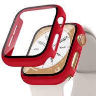 เคสสำหรับ Apple Watch ซีรีส์9 45มม. 41มม. 44มม. 40มม. 42มม. 38มม. กันชนเคส IWatch กับกระจกเทมเปอร์ปกป้องหน้าจอสำหรับแอปเปิ้ลวอทช์ซีรีส์8 7 6 5 4 3 2 1 SE2 SE