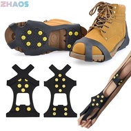 ZHAOS Ice Claw, Spike 10 Teeth Ice Gripper Spike,  Anti-Slip Universal Shoes Crampons For Shoes