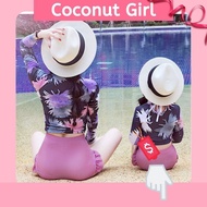 Voucher Code >》 Bowra1 Korean Parent-Child Swimsuit Long-Sleeved Split High-Waist Pants Maternity Mo