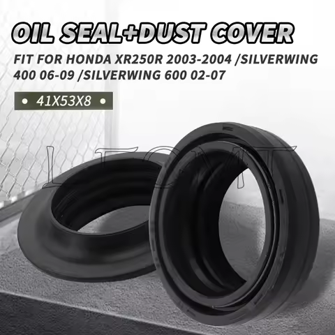41x53x8 Front Fork Oil Seal & 41*53 Dust Cover Fit for HONDA XR250R XR 250R 2003-2004 SILVERWING 400