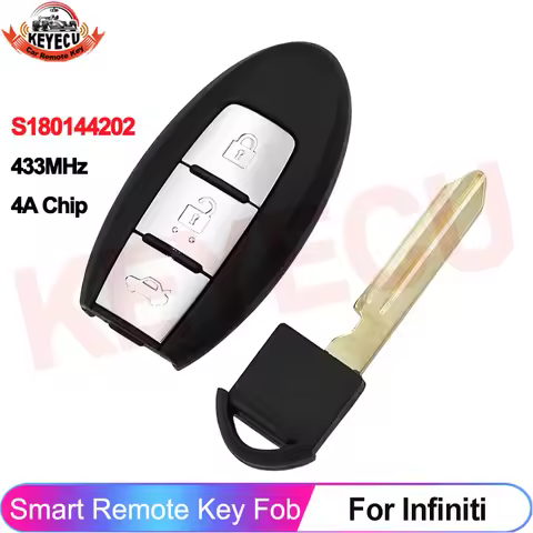 KEYECU 433MHz 4A Chip P/N: S180144202 Smart Car Key Remote Control For Infiniti Q50 Q50L Q50S 2013 2