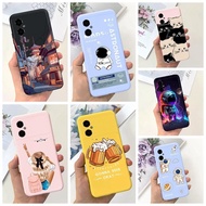 Xiaomi Poco M4 5G Casing Fashion Cute Flowers Cat Funny Painted Shockproof Silicone Bumper Cover Xiaomi Poco M4 5G Phone Case Bumper