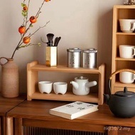 Desktop Japanese Simple European Style Tea Set Rack Storage North Kitchen Coffee Solid Wood Rack Dis