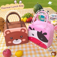 Portable Kids Lunch Bag Bento Lunch Box Bag Cartoon Insulated Thermal Lunch Bag Picnic Hand Bag