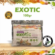 FORMULA EXOTIC 1 SACHET 100GRAM BUBUR PAKAN MAKANAN LOLOH LOLOHAN ANAKAN PIYIK BURUNG SPET SPED SUAP