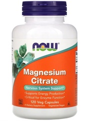 [Exp2027] Now Foods Magnesium Citrate 120 Veg Capsules แมกนีเซียมซิเตรท