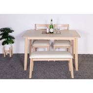 Dining set 4 seats table: 120x80x75 cm chair: 43x51x85.5 cm - oak