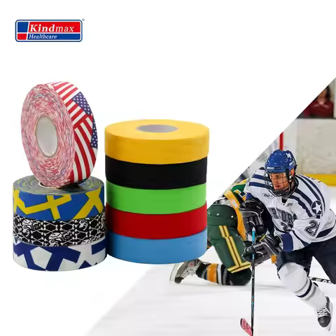 Kindmax Colored Athletic Ice Hockey Grip Tape Hockey Stick Tape Good Gear Shin Guard Role for Fitnes