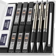 Nicpro  3 PCS 0.5 mm Art Mechanical Pencils Set in Storage Case, Drafting Pencil with 6 Tube HB Lead