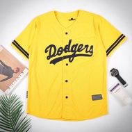 Baseball Shirt Baseball Jersey / Adult Baseball Shirt Dodgers Yellow
