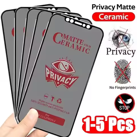 1-5PCS Matte Ceramic Privacy Screen Protectors For iPhone 16 11 13 12 14 15 Pro Max 8 7 Plus XS Max