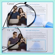 Cyxus Trendy Aviator Metal Black Computer Eyeglasses Anti Radiation UV-8805