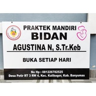 Papan Nama Akrilik 40x60 Plang Toko Dokter Plang Mesjid Mushola Praktek Bidan Sign Label 40*60 Akril