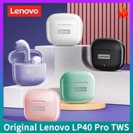Lenovo LP40 Pro ของแท้หูฟังไร้สายบลูทูธ5.1หูฟังลดเสียงรบกวนสำหรับเล่นกีฬาหูฟังควบคุมด้วยการสัมผัส250
