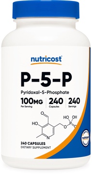 Nutricost P5P Vitamin B6 Supplement 100mg, 240 Capsules (Pyridoxal-5-Phosphate) - Vegetarian Friendl