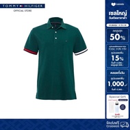 Tommy Hilfiger เสื้อโปโล ผู้ชาย รุ่น XM0XM05984 L6K - สีเขียว ทรง Slim