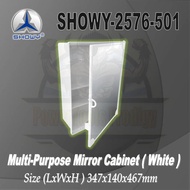 SHOWY 2576-501 MULTI-PURPOSE MIRROR CABINET/ (WHITE) Size (LxWxH): 347x140x467mm 4.9