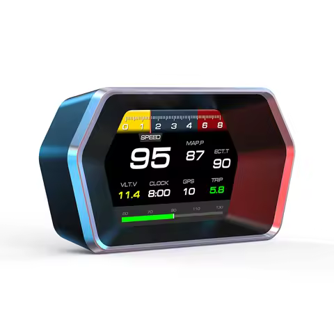 New P17 Head Up Display OBD+ GPS Digital Multi Functional With Overspeed Alarm Voltage Water Temp Ta