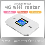 TIANJIE Wireless Wi-fi Router Portable Mini 3G 4G Unlocked LTE Mifi Pocket Wifi Sim Card Unlimited Internet Mobile Wi Fi Hotspot shoutuan