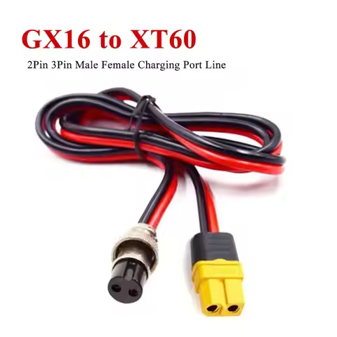 GX16 2Pin 3Pin to XT60 Aviation Plug Cable Male Female Charging Port f ZERO 8X/10X/11X Electric Scoo