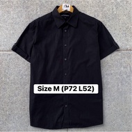 KEMEJA Mark & Spencer Black Shirt
