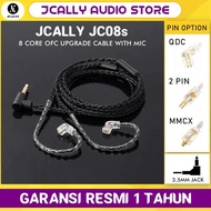 [ ]BEST JCALLY JC08s 8 Core Cable Earphone Upgrade Cable 8 Core with Mic - Dual Pin