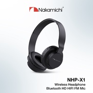 Nakamichi NHP-X1 Headphone Headset Wireless Bluetooth HD HIFI FM Mic