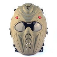 Paintball Full Face Tactical Mask Era War Police Skull PC Lens Steel Mesh Safety Mask Military Airso