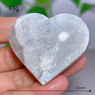 cod White Moonstone Heart Crystal Natural Stone Quartz Stone Minerals Home Decoration Reiki Craft Gi