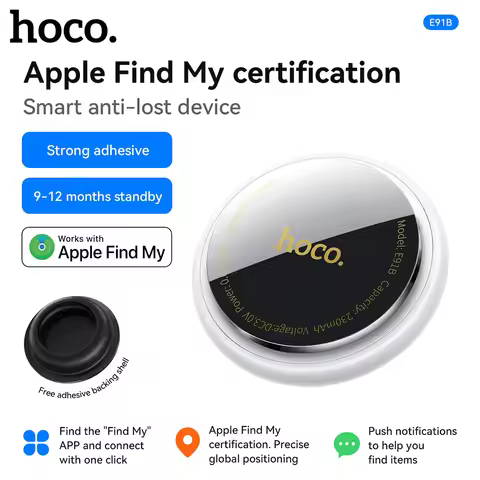 HOCO E91B AirTag Trackers With Case Intelligent Positioning Anti-lost Device Adhesive Type For Bag L