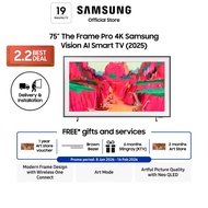 Samsung 75” The Frame Pro 4K Samsung Vision AI Smart TV (2025)