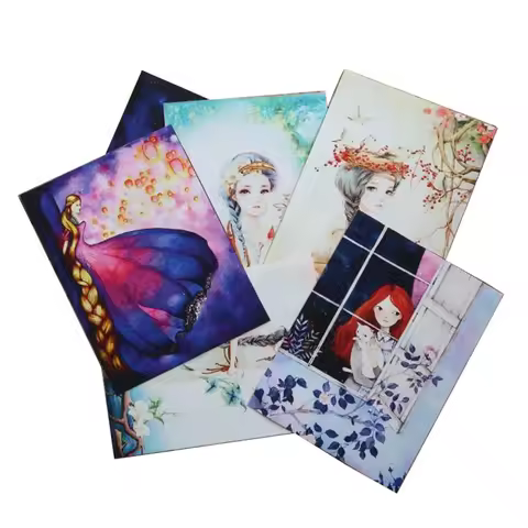 15x20cm 1PCS Classical Girl Owl Print Hand Dyed Cotton Linen Fabric Telas Sewing DIY Patchwork Hand 