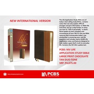 PCBS NIV Life Application Study Bible Large Print Chocolate Tan Duo-Tone (9.5 x 6.5 x 2.4 inches)